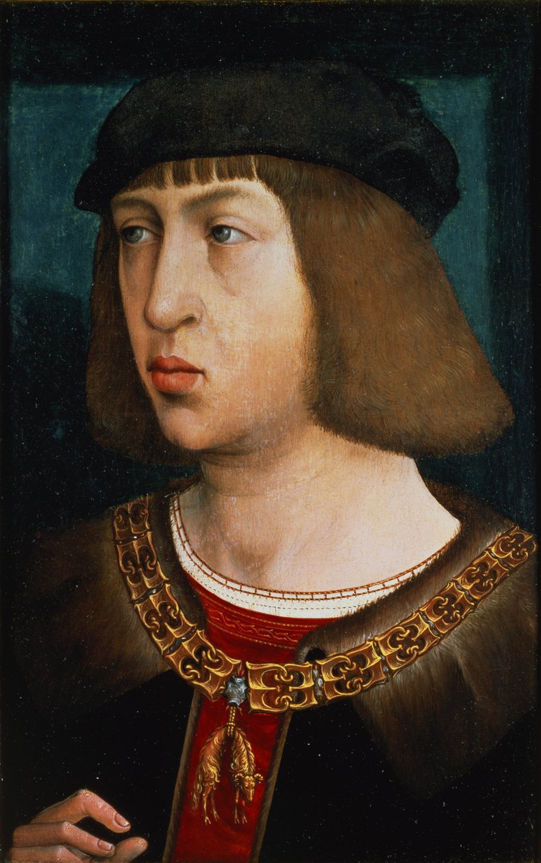 Filipe I de Espanha (1478-1506), filho de Maximiliano I (1459-1519) e Maria de Borgonha (1457-82), 1500 (painel) de Juan de Flandes