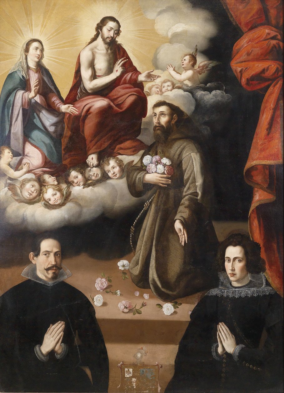 A Madona e a Criança aparecem a São Francisco de Assis de Juan del Castillo