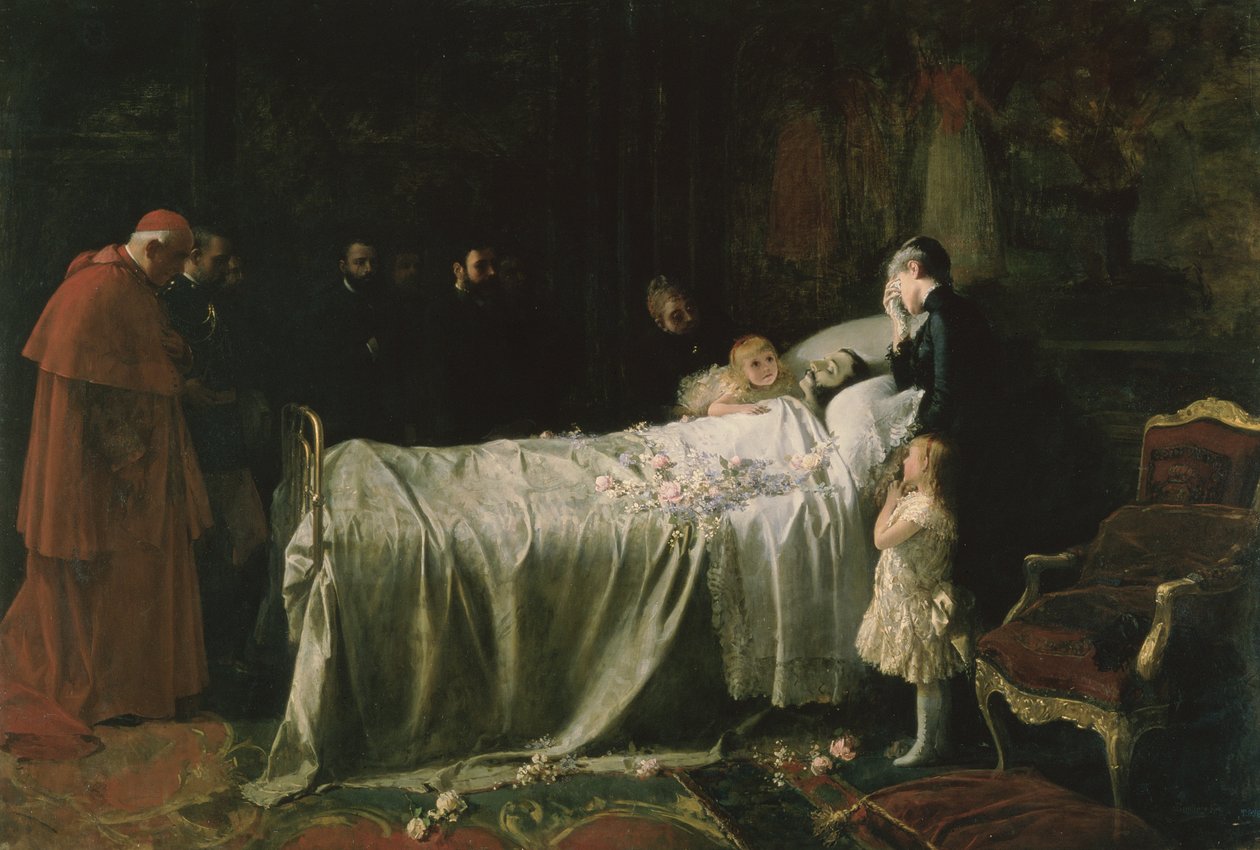 A Morte de Don Alfonso XII (1857-85) (O Beijo Final) 1887 de Juan Antonio Benlliure y Gil