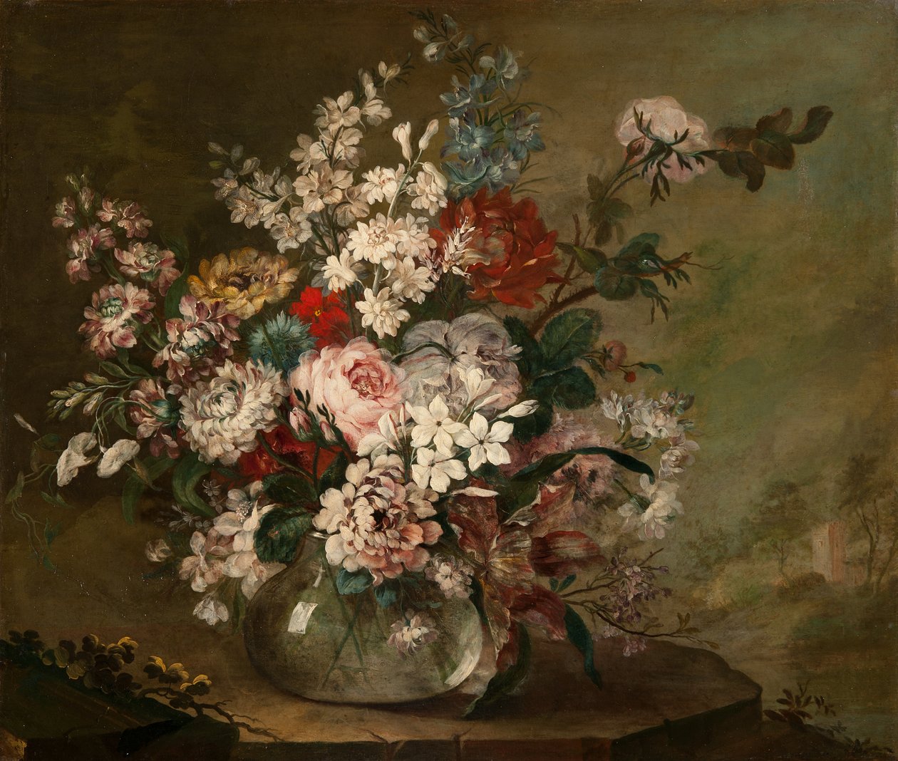 Ainda vida com flores em um vaso, c.1780-1790 de Juan Bautista Romero