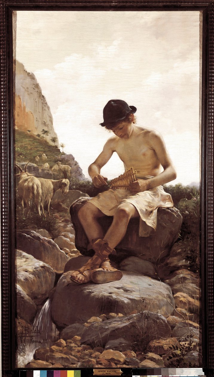 Pastor jovem. (Pintura, século XX) de Juan Belda Norales
