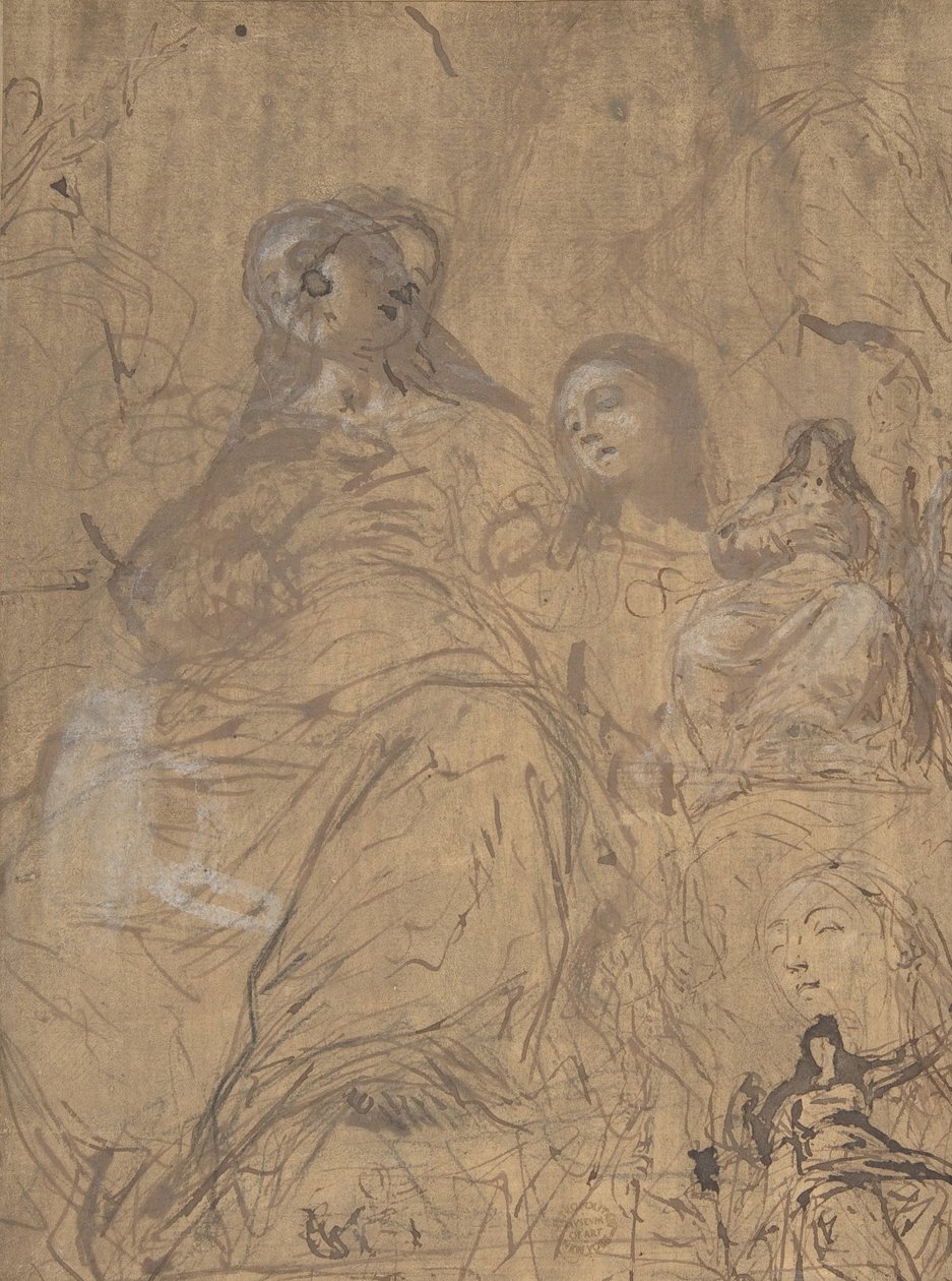 Studies for the Assumption of the Virgin, 1657-60. de Juan Carreño de Miranda