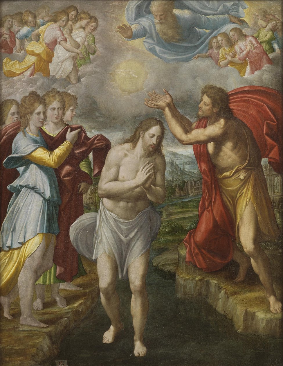 O batismo de Cristo, c.1567 de Juan Fernandez de Navarrete