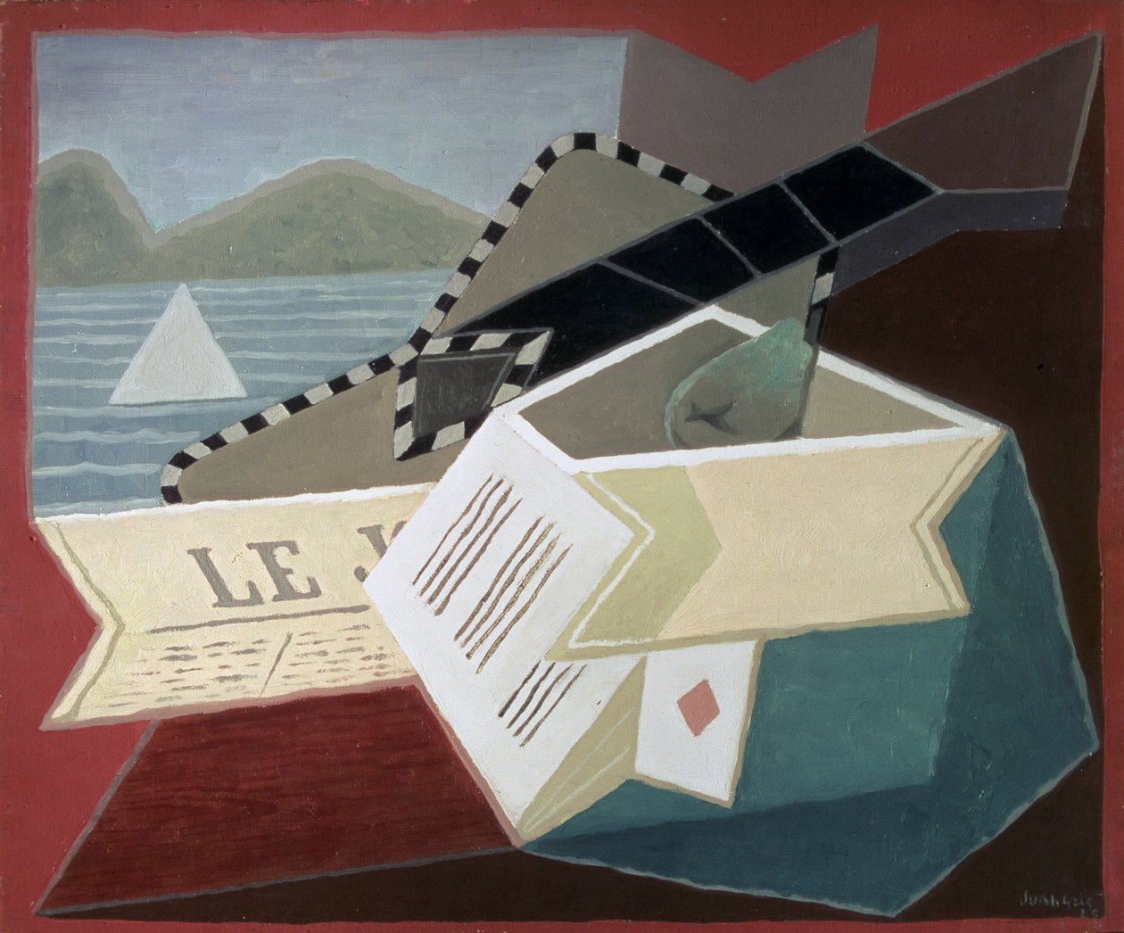 Uma guitarra de frente para o mar de Juan Gris