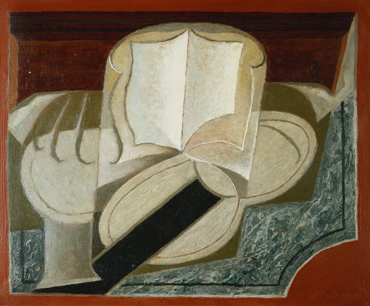 Livros e violão; O livro e a guitarra, 1925 de Juan Gris