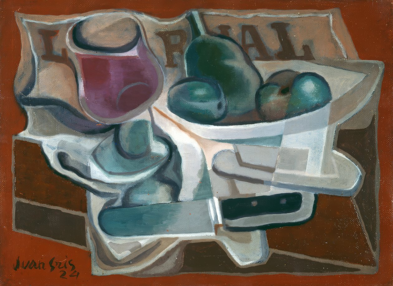 Taça e copo de fruta de Juan Gris