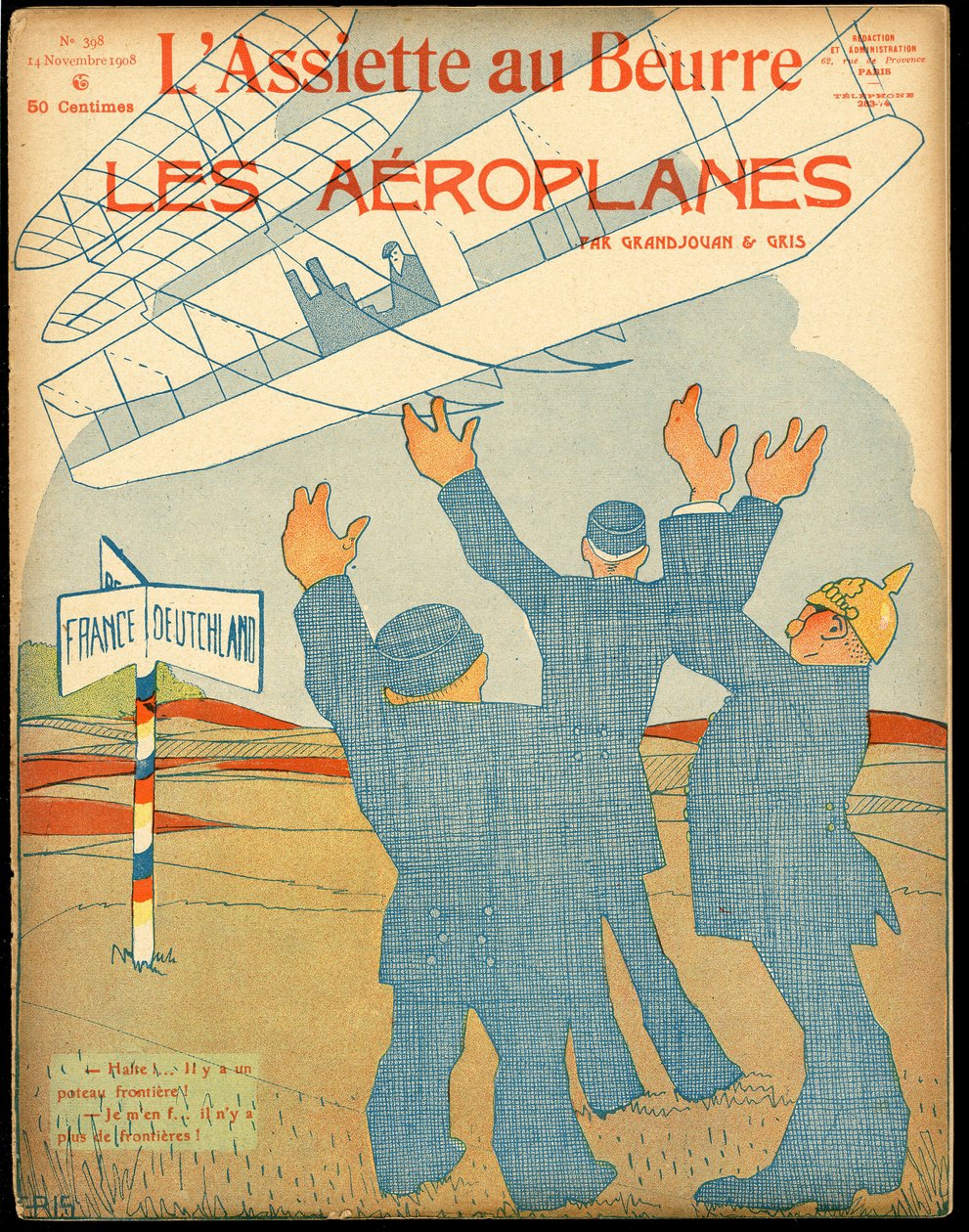 Capa do "The Butter Plate", número 398, Satirique en Colours de Juan Gris