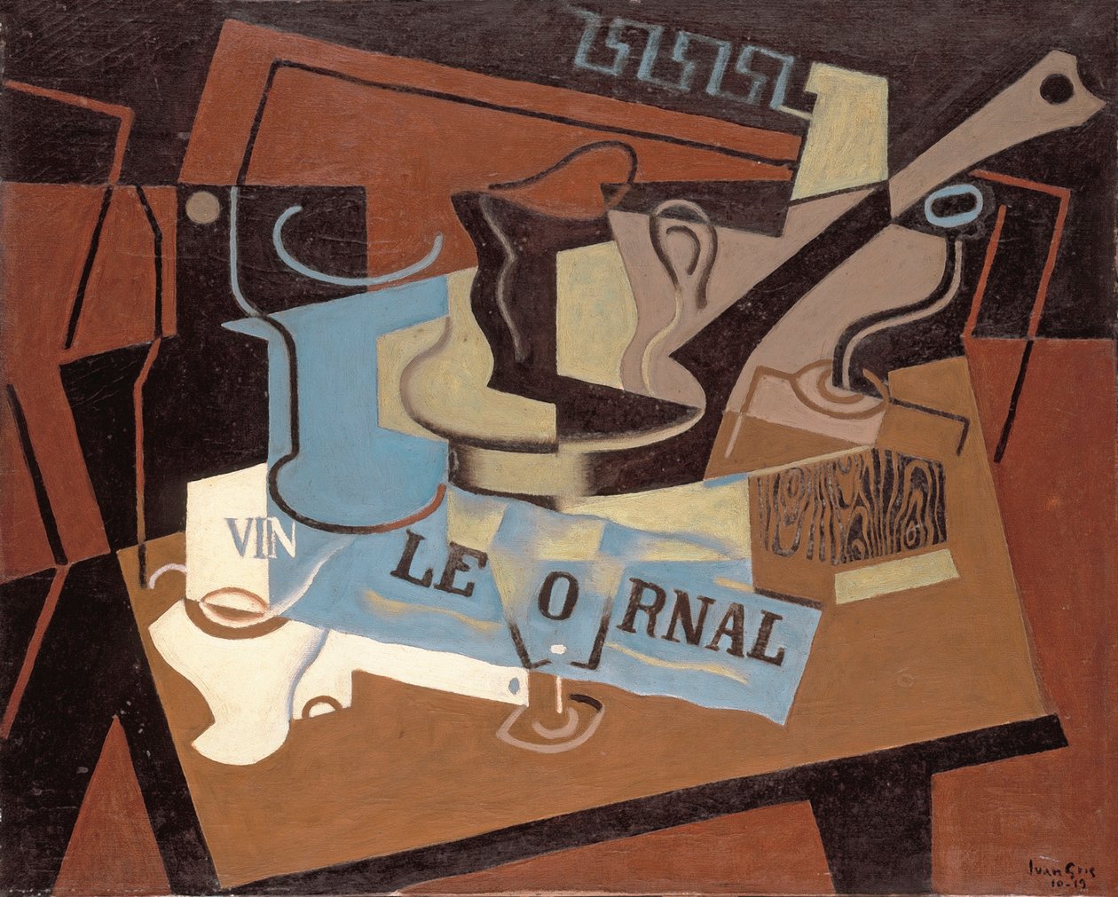 El cazo, de Gris, Juan (1887-1927). Óleo sobre tela de Juan Gris