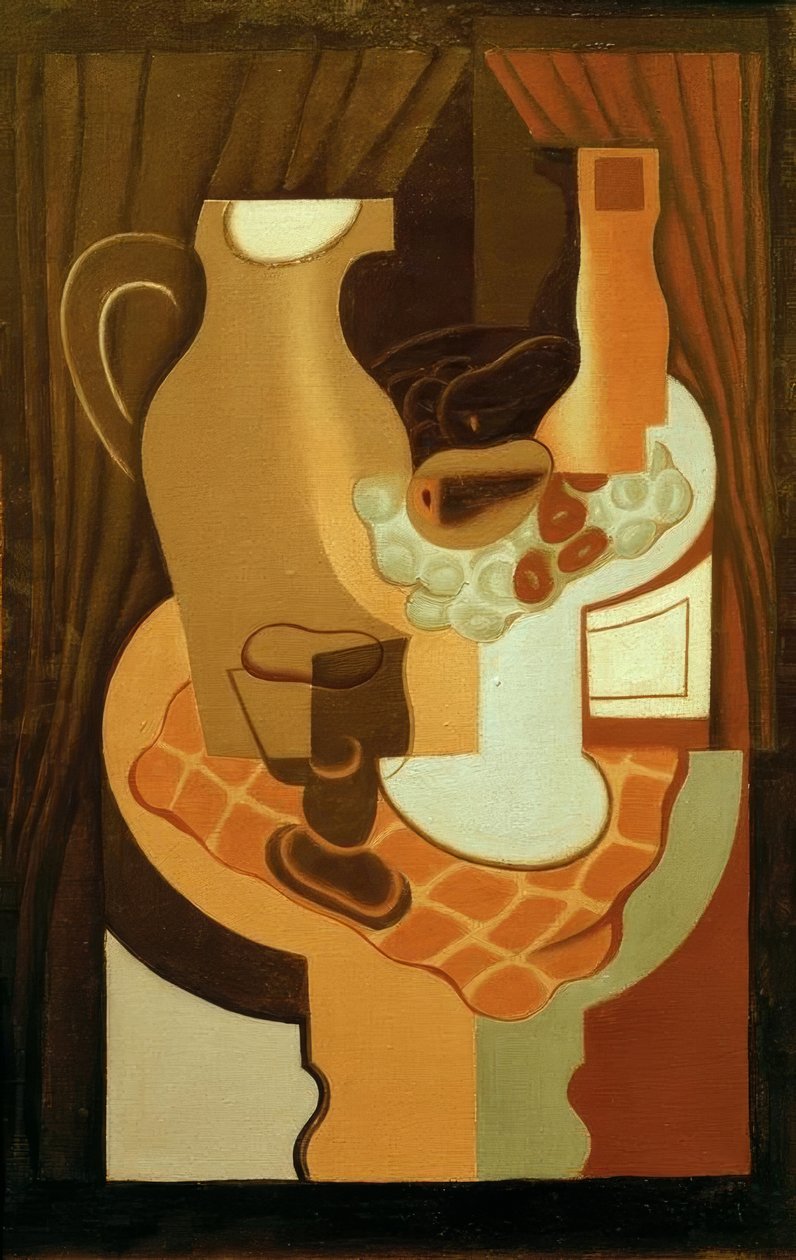 Jarro e casca de frutas de Juan Gris