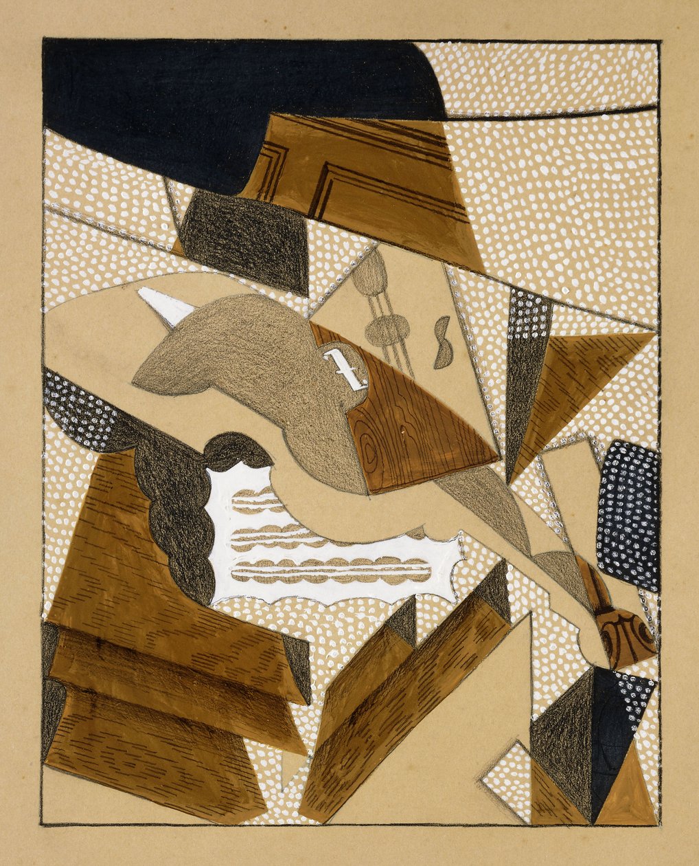 O violino, c.1915-1916 de Juan Gris