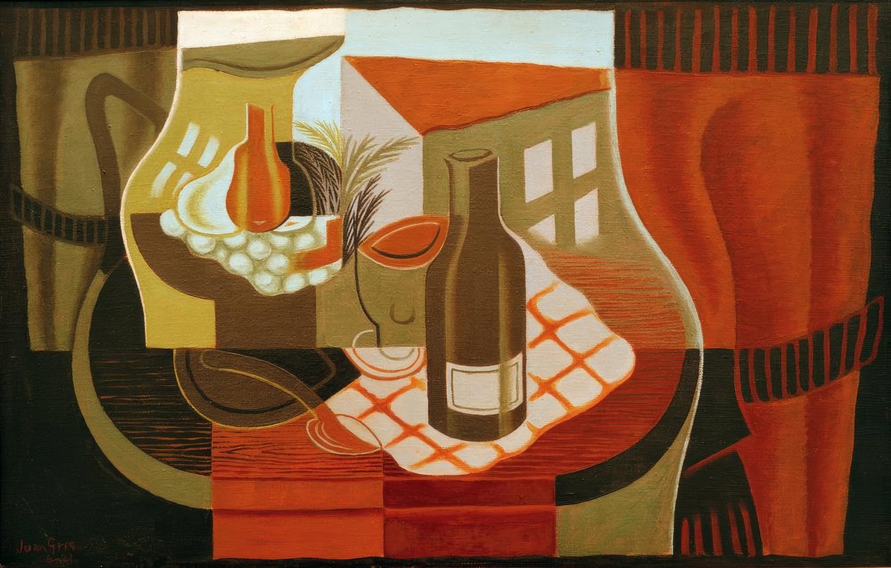 O gueridon em frente à janela de Juan Gris