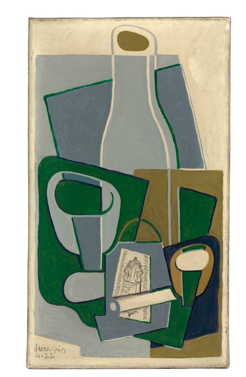 Tabaco e embalagem de tabaco, 1922 de Juan Gris