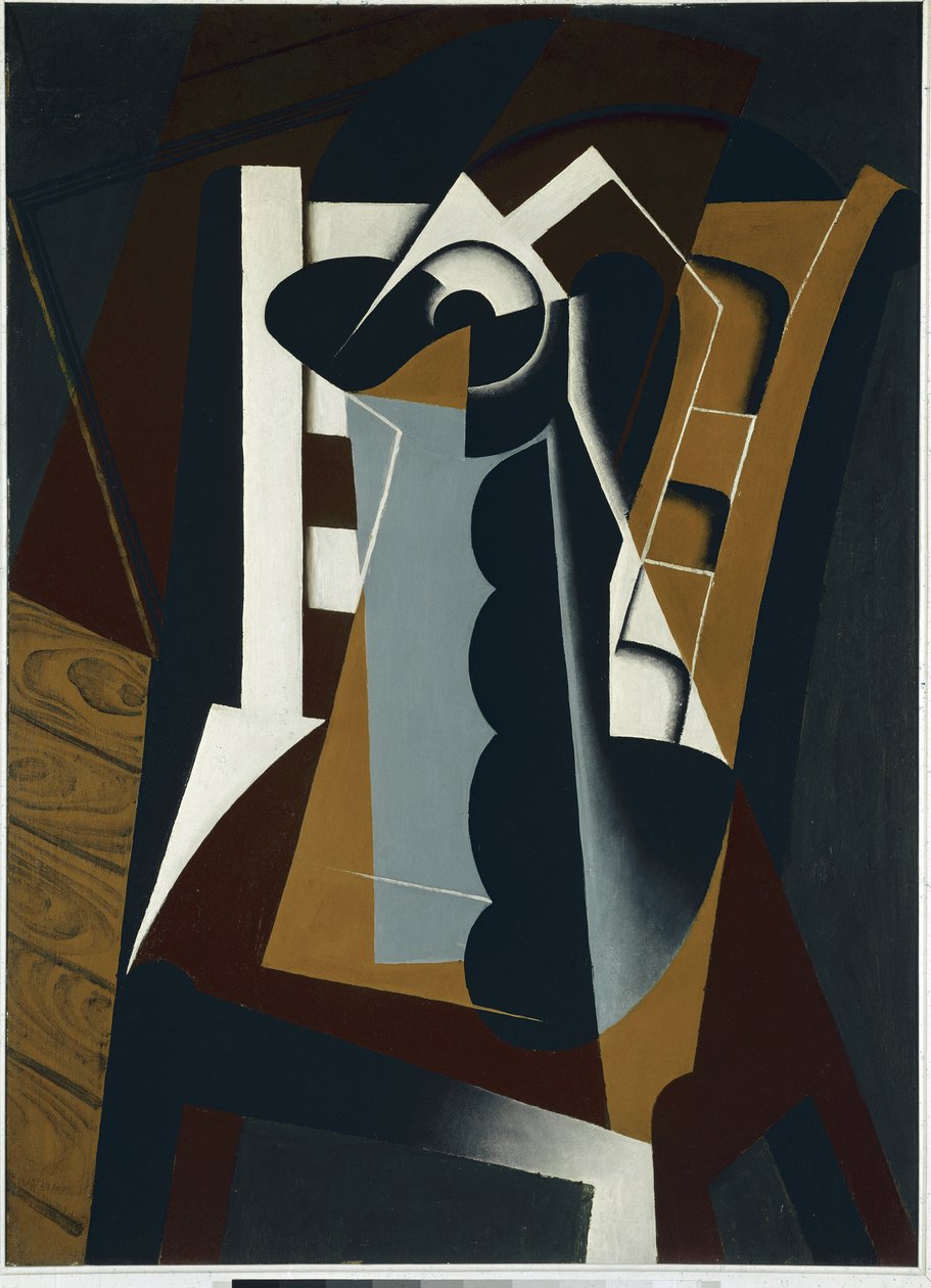Natureza Morta sobre uma Cadeira - Óleo sobre madeira de Juan Gris