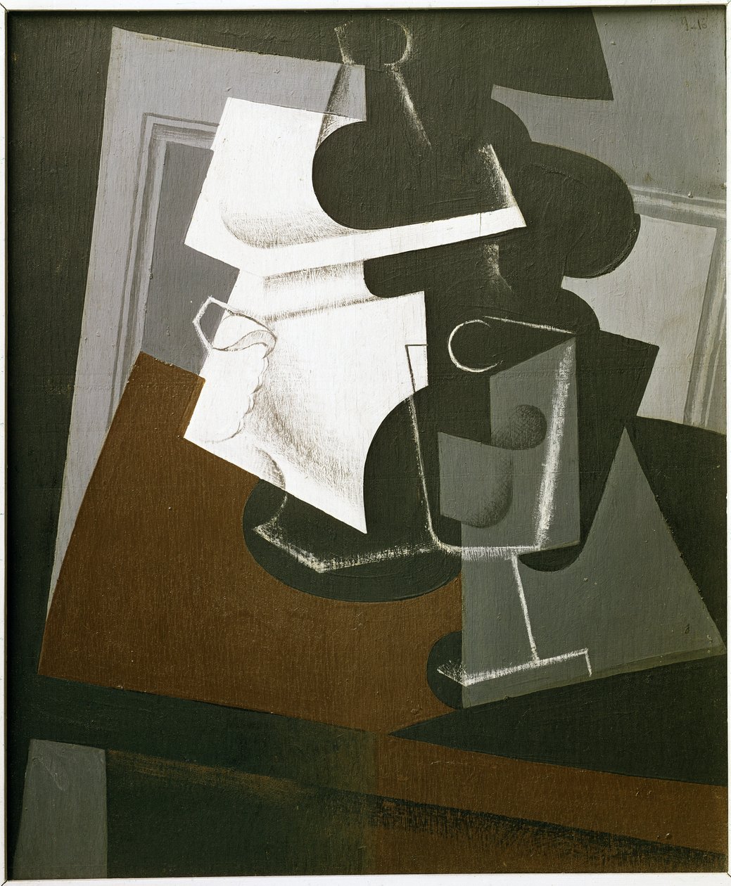 Natureza Morta sobre uma mesa - Óleo sobre madeira de Juan Gris