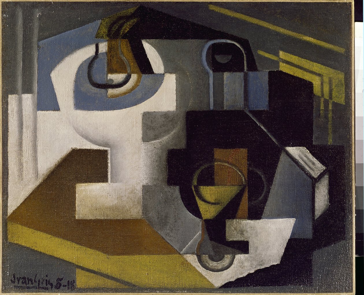 Still Life with a Fruit Bowl - Pintura de Juan Gris (1887-1927) de Juan Gris