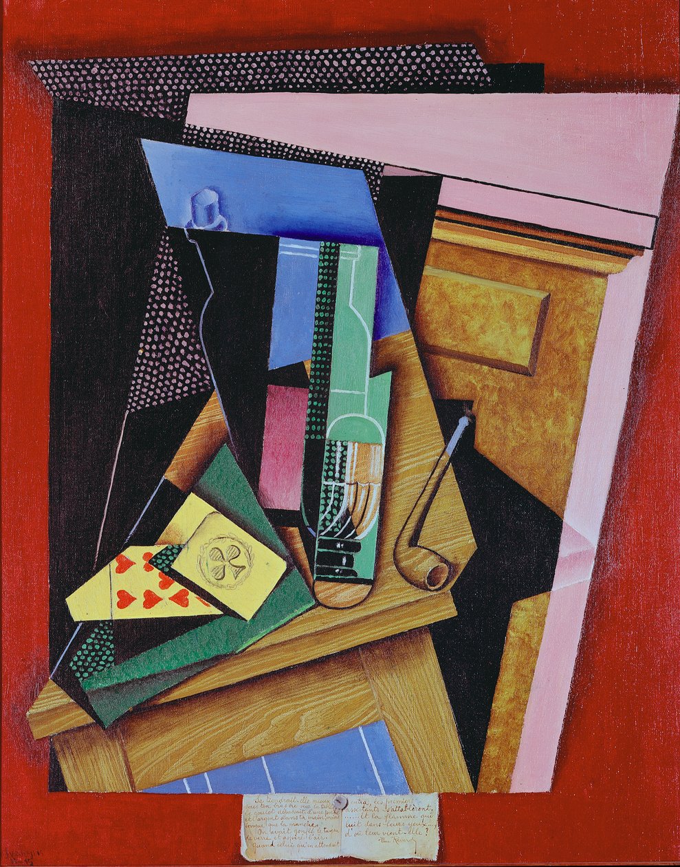 Natureza morta com um poema de Juan Gris