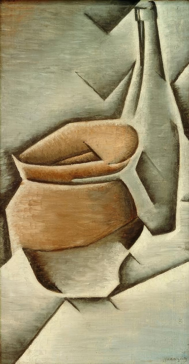 Panela e garrafa de Juan Gris
