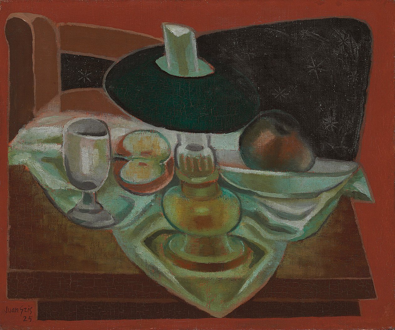 Sob a lâmpada; Sob a lâmpada, 1925 de Juan Gris