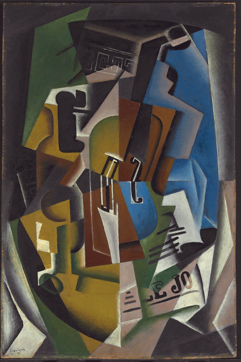 Violino e jornal; Violon et journal, 1917 de Juan Gris