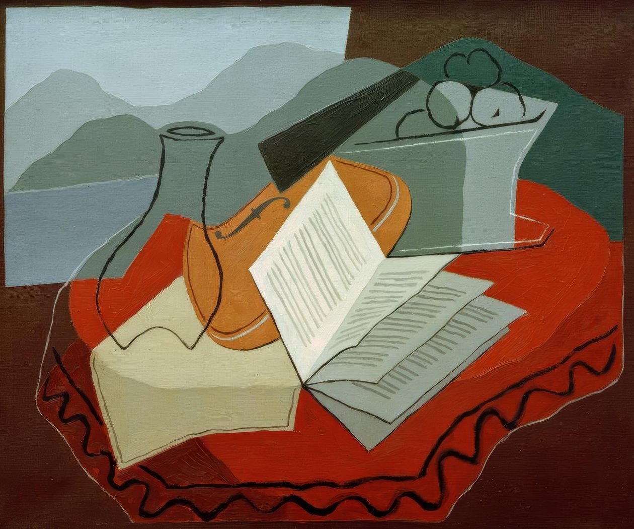 Violino com janela aberta de Juan Gris