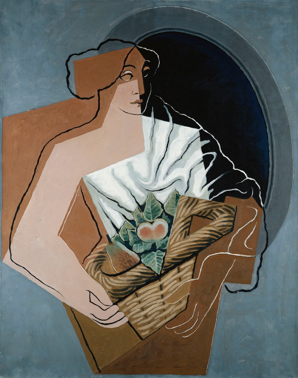 Mulher com cesto; A mulher com a cesta, 1927 de Juan Gris