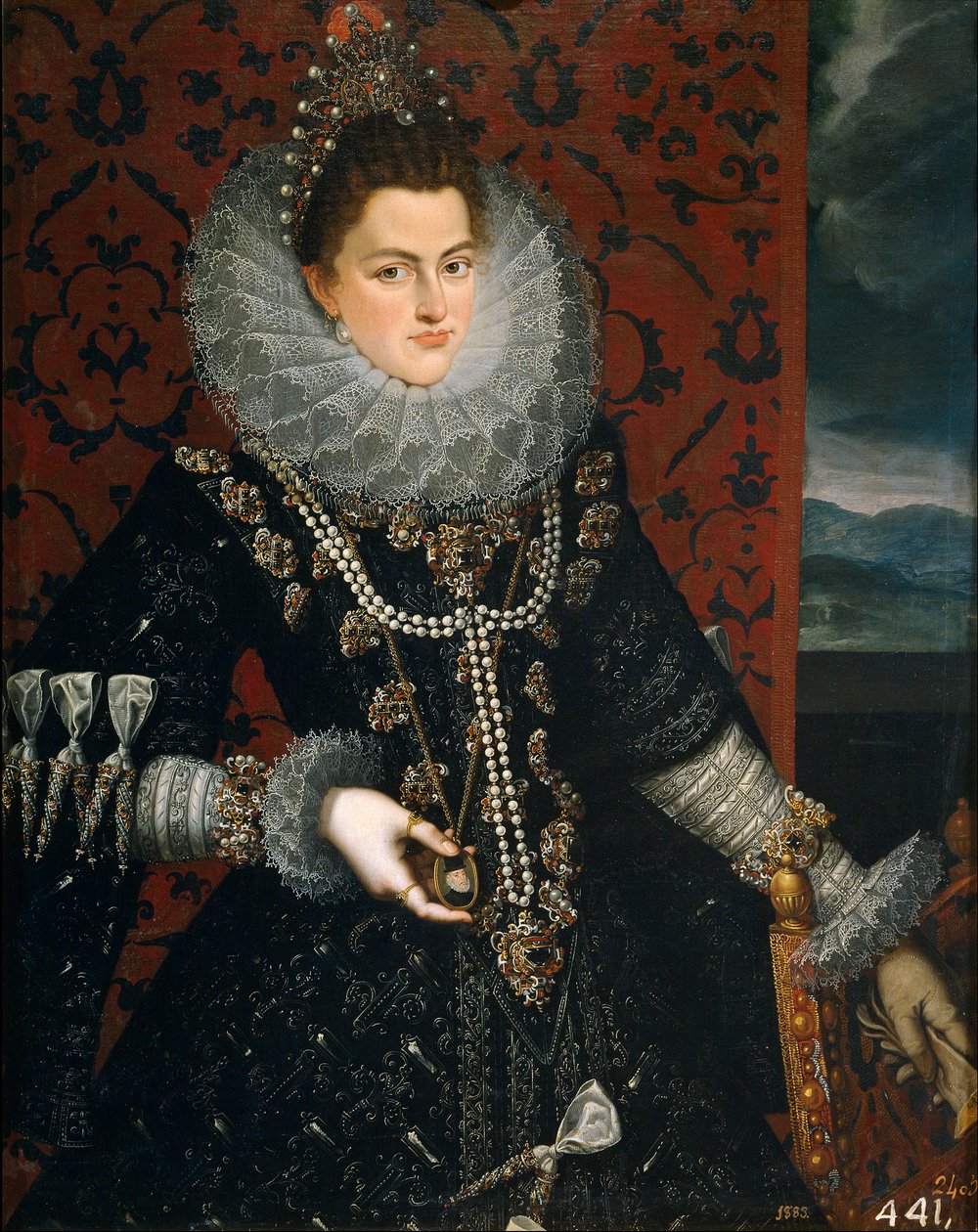 Isabella Claire Eugenie da Áustria (Isabella da Espanha) de Juan Pantoja de la Cruz