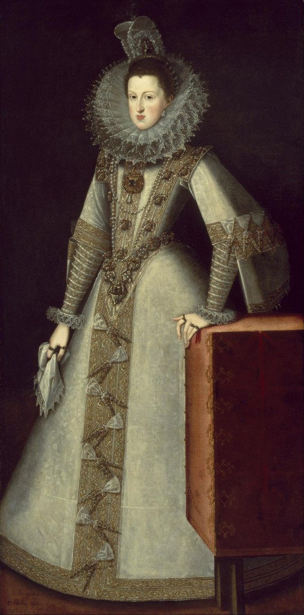 Retrato de Margarida de Áustria (1584-1611), rainha de Espanha. de Juan Pantoja de la Cruz