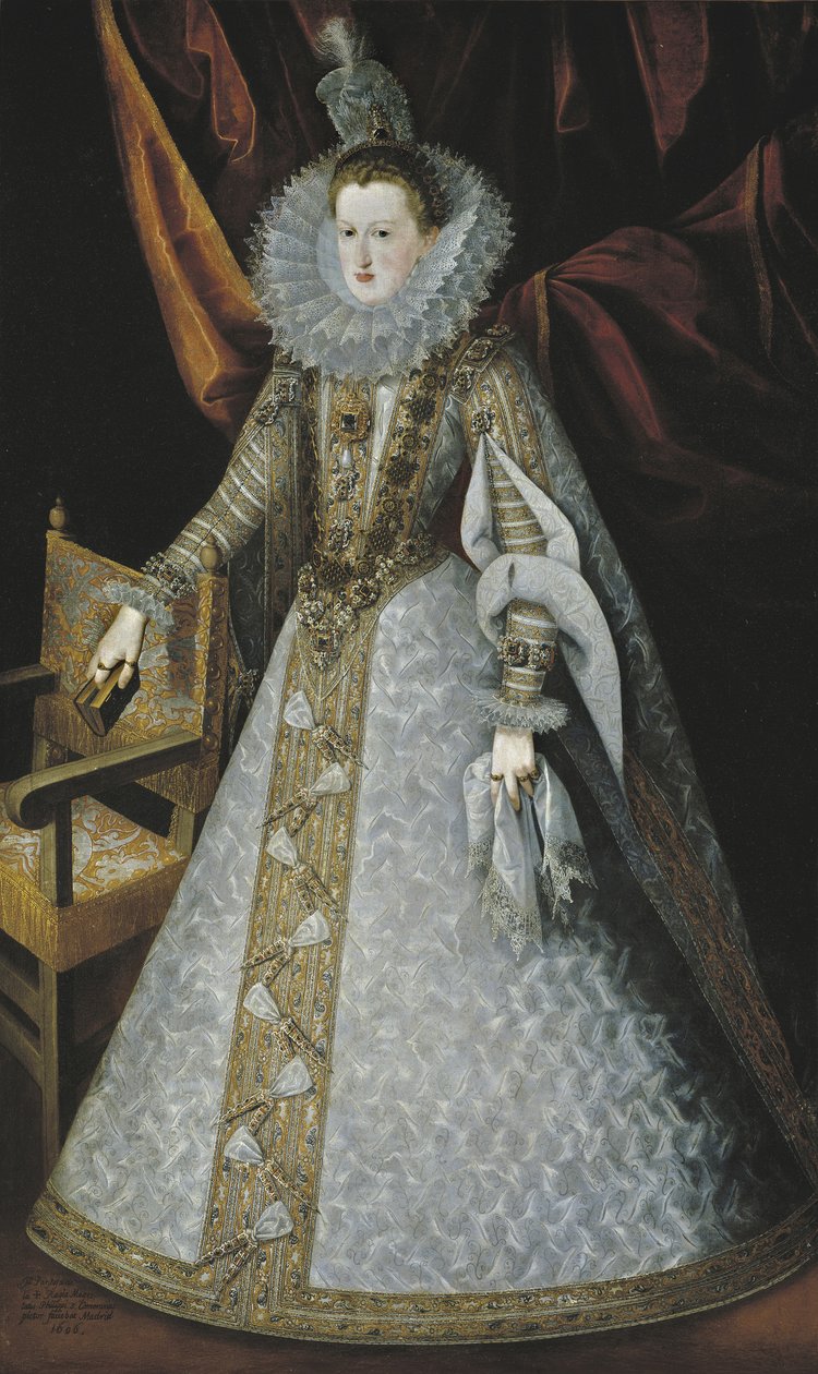 Retrato de Margarita da Áustria 15841611, 1606 de Juan Pantoja de la Cruz