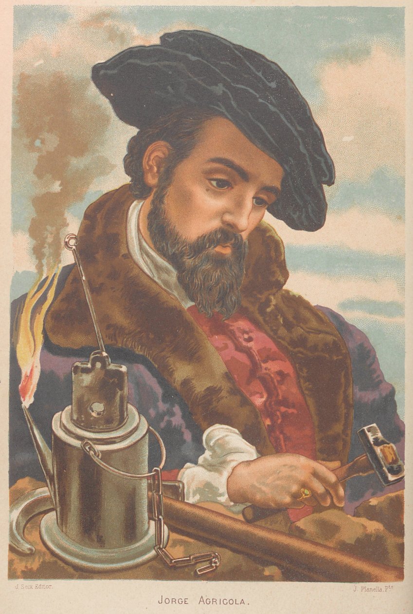 Jorge Agricola. De: Ciência e seus homens, 1879. de Juan Planella y Rodríguez