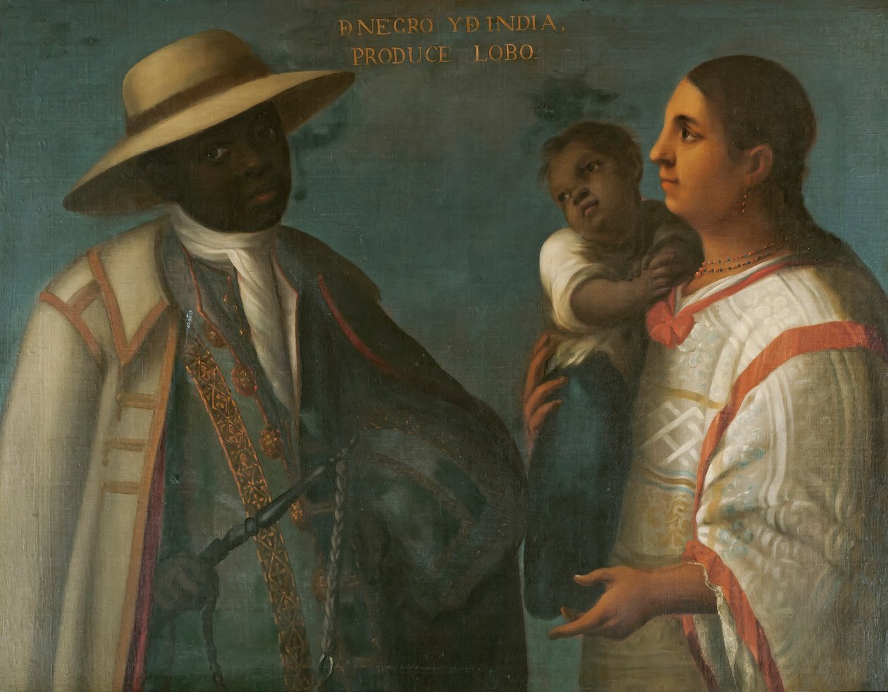 Preto e Indiano Produzem um Lobo, c.1715 de Juan Rodríguez Juárez