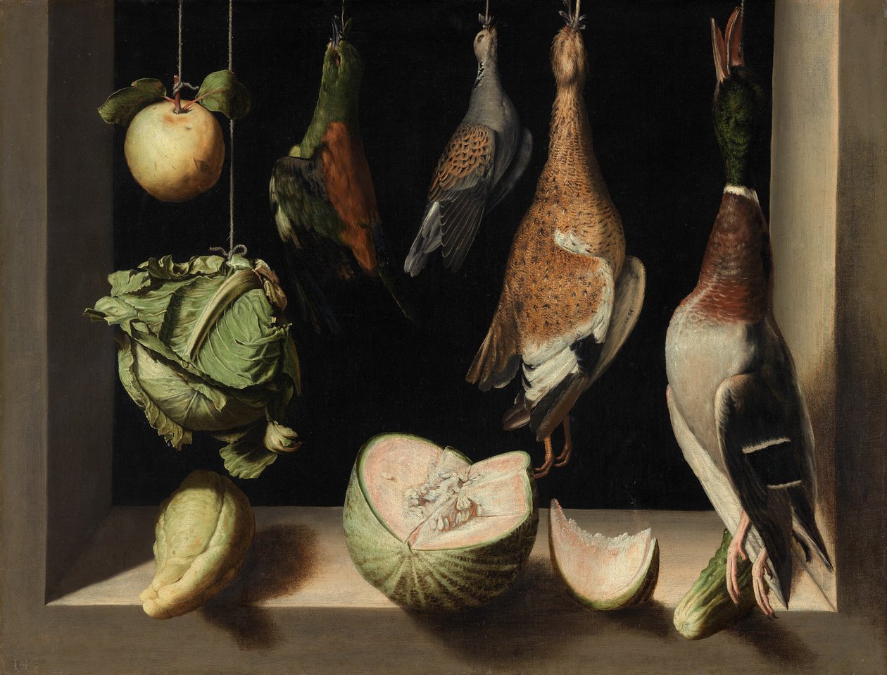 Still Life with Game Fowl, 160003. de Juan Sanchez Cotan