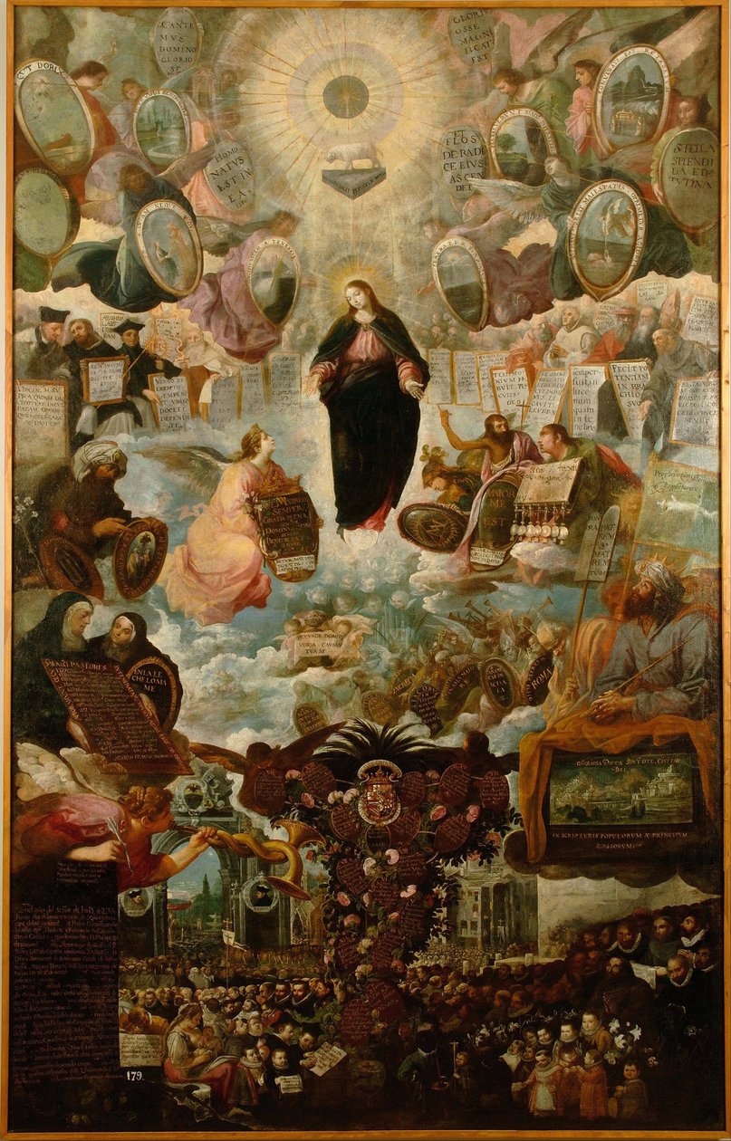 alegoria da Imaculada Conceição - Alegoria da Imaculada Conceição par Roelas (Ruela), Juan de (c. 1570-1625). Óleo sobre tela, tamanho : 323x195 de Juan de Roelas