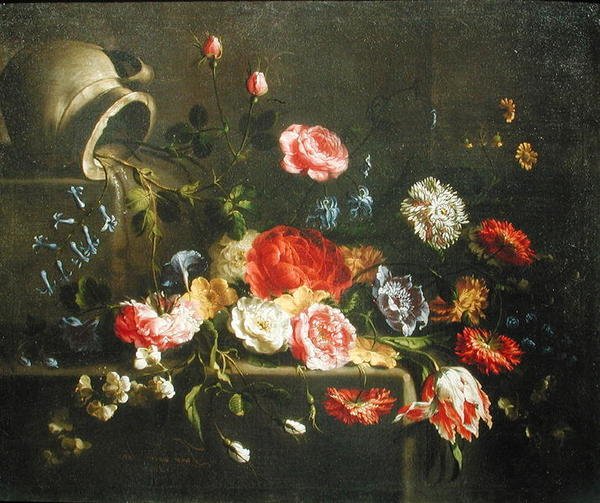Flores caídas de um jarro, 1665 de Juan de Arellano