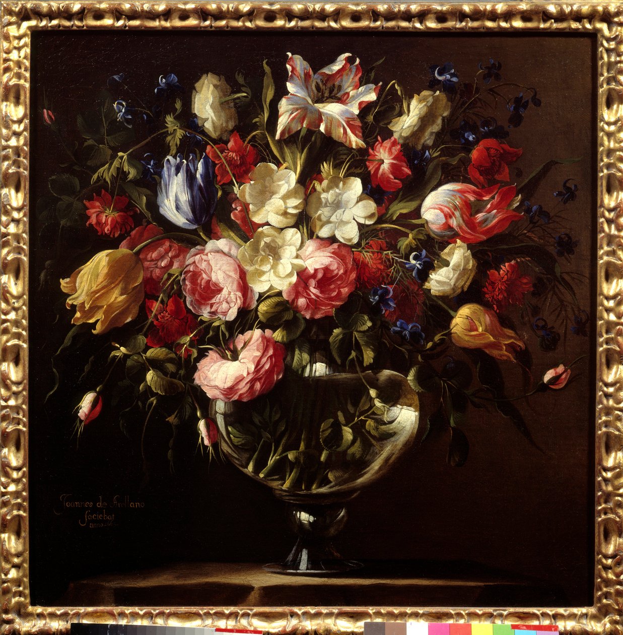 Vaso de flores. Pintura de Juan de Arellano (1614-1676) de Juan de Arellano