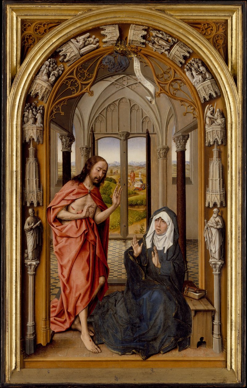 Cristo que aparece a sua mãe, c.1496 de Juan de Flandes