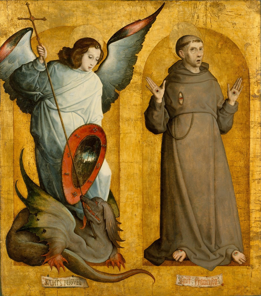 Miguel Arcanjo e São Francisco de Juan de Flandes