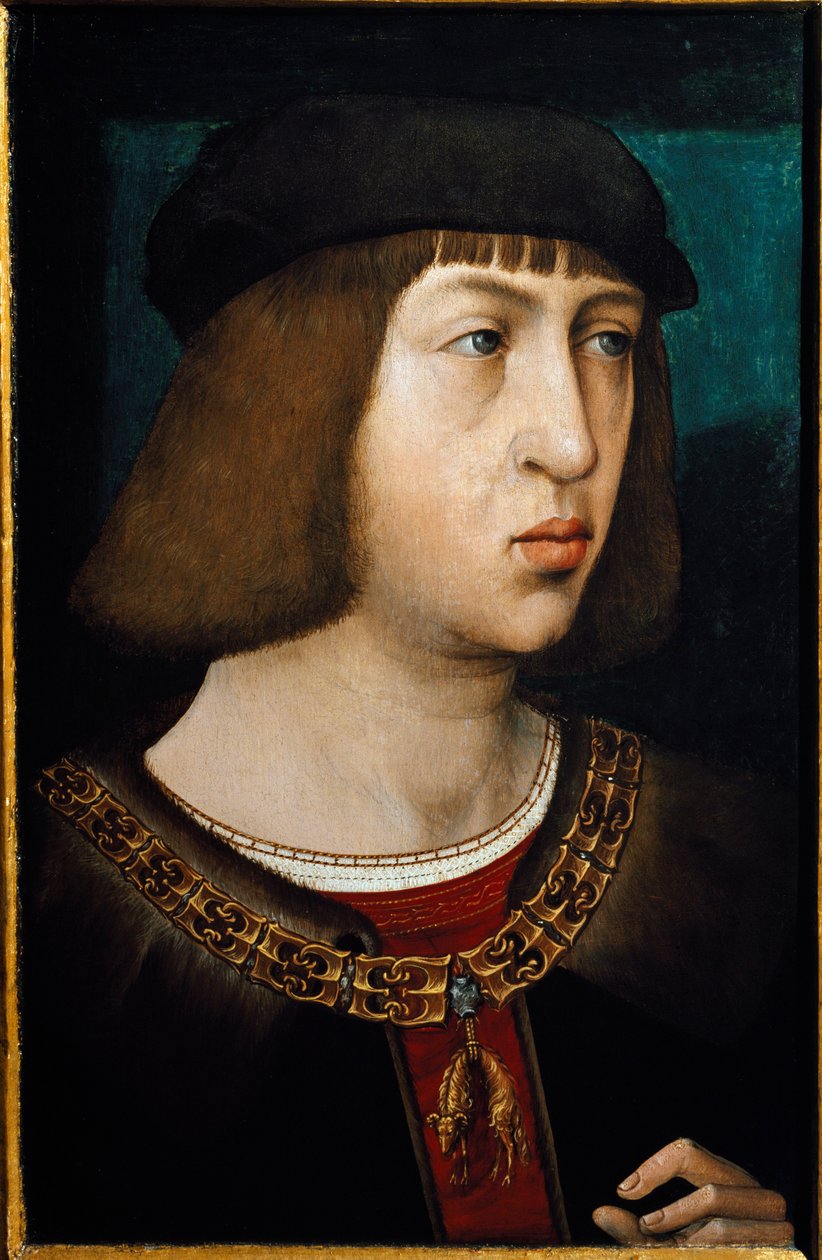 Retrato do Rei de Castela Filipe I (Filipe dos Habsburgos chamado Filipe, o Belo) de Juan de Flandes