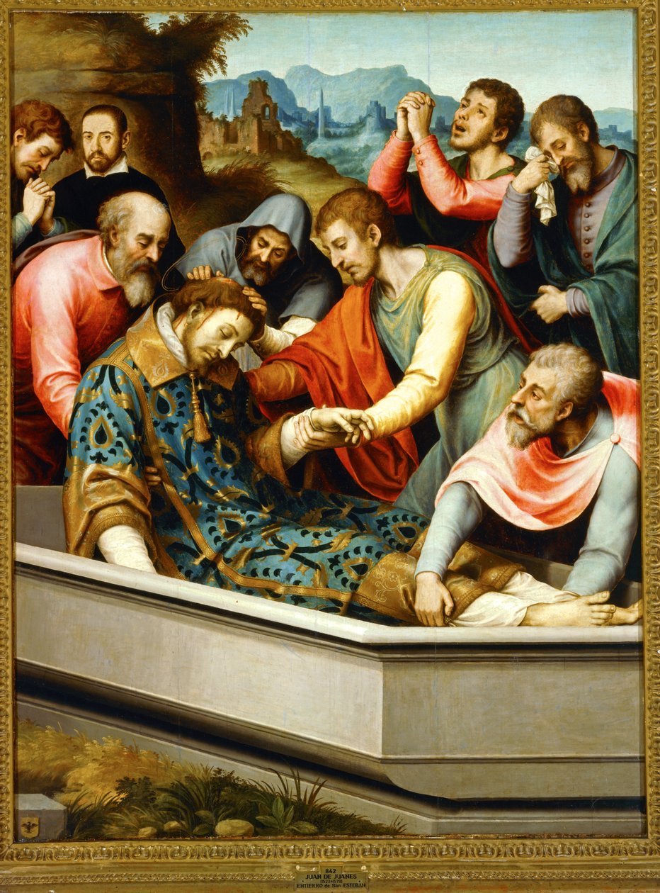 A sepultura de Santo Estêvão ... de Juan de Juanes