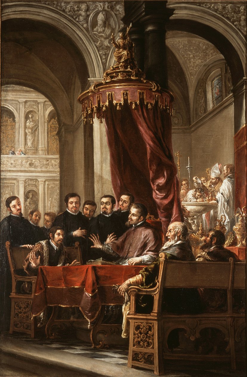 A conversão e o batismo de Santo Agostinho por Santo Ambrósio de Juan de Valdes Leal