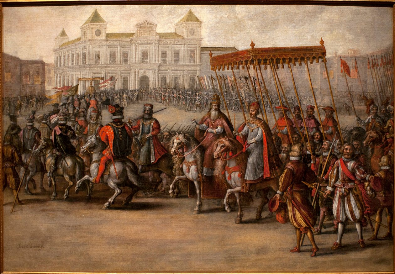 The Road to the Imperial Sacred by Charles V (1500-1558) in Bologna (Itália), 24 de fevereiro de Juan de la Corte