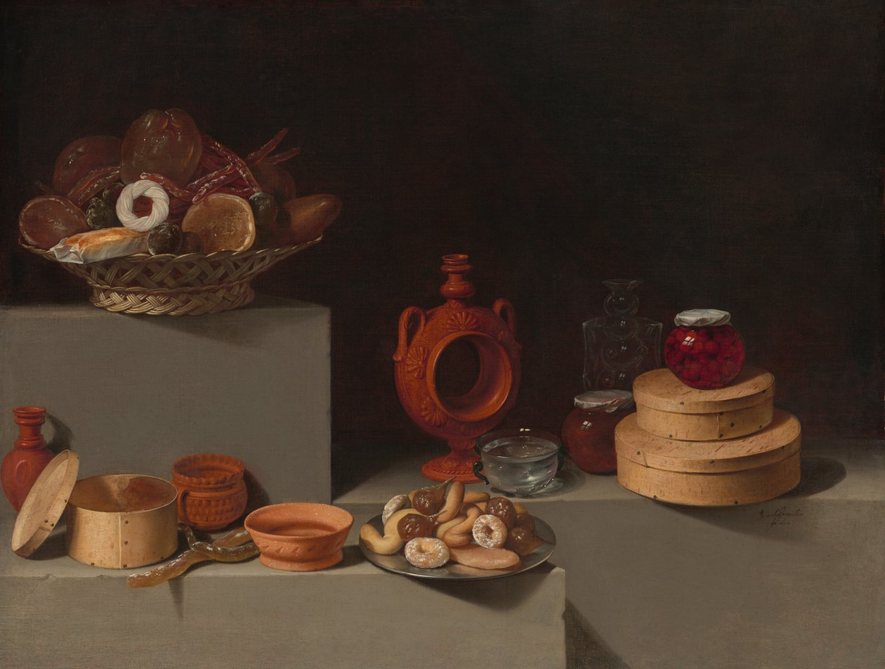 Still Life with Sweets and Pottery, 1627. de Juan van der Hamen y Leon