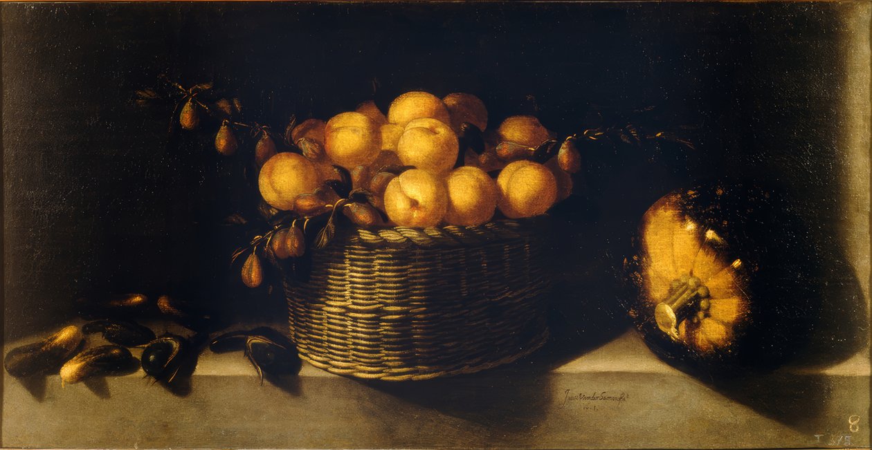 Natureza morta com frutas e legumes de Juan van der Hamen y Leon