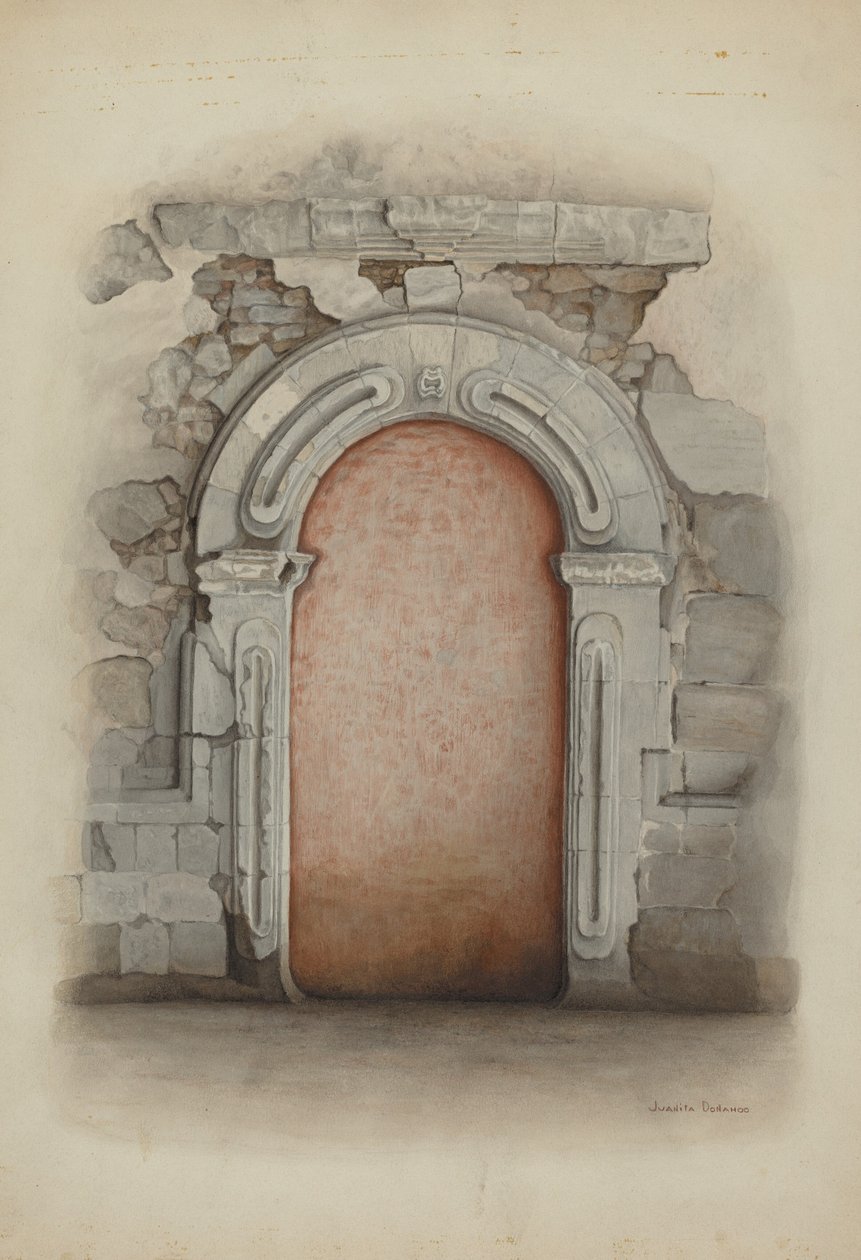 Doorway, Stone, 1939. de Juanita Donahoo