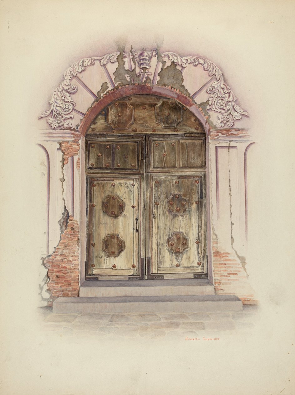 Porta e Pintura de Parede, c. 1941. de Juanita Donahoo