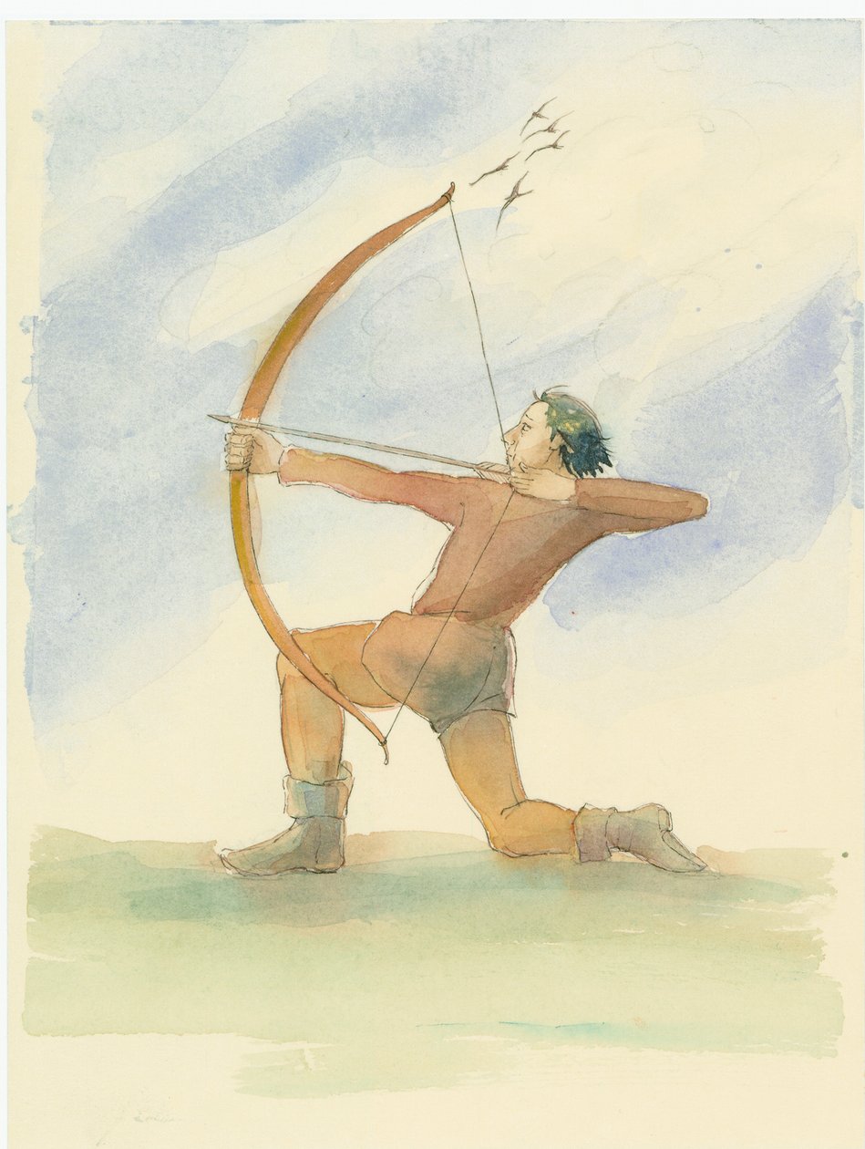 Um arqueiro medieval, 2004. de Judith Dobie
