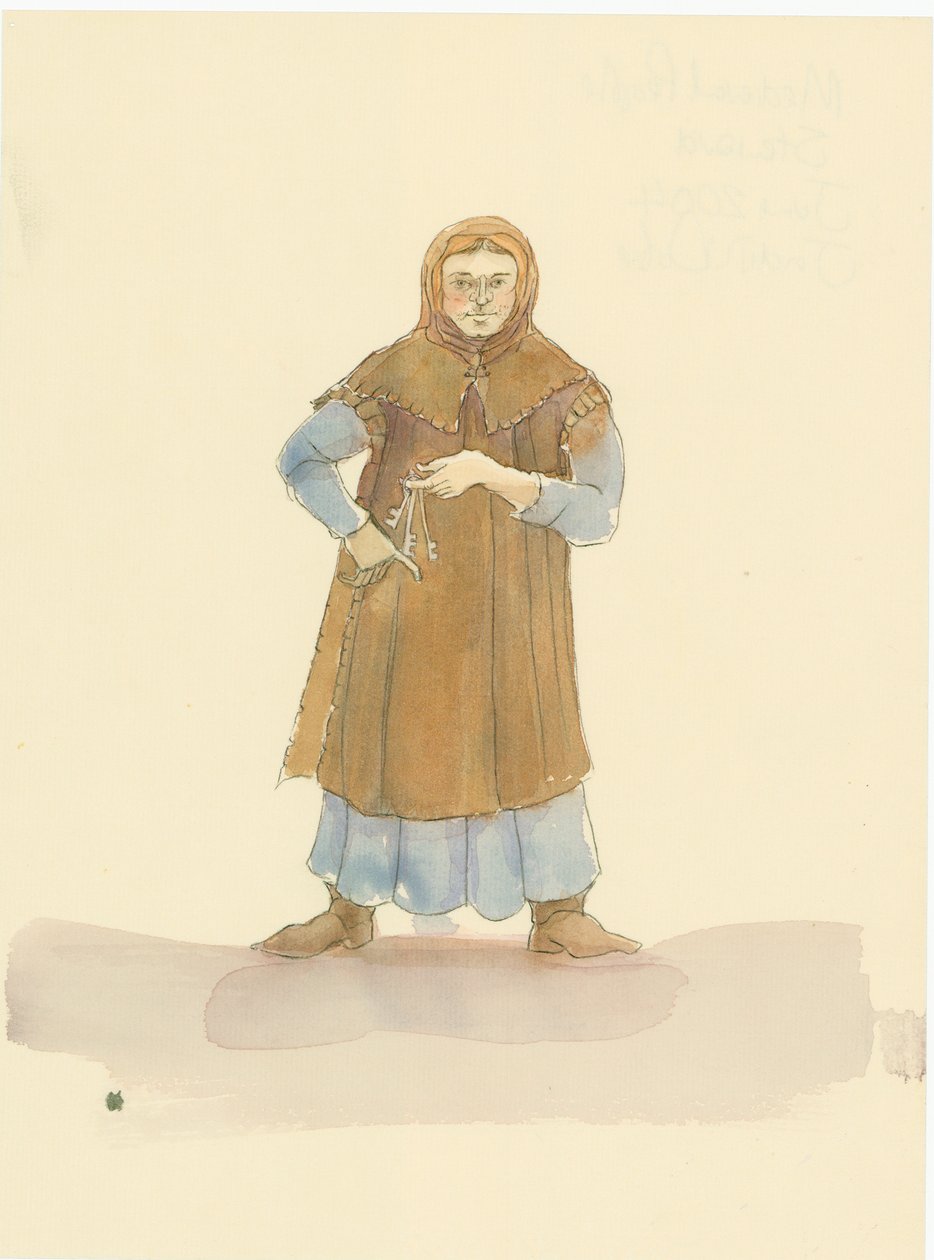 Um mordomo medieval, que foi responsável pela gestão da casa e da propriedade de um senhor, 2004. de Judith Dobie