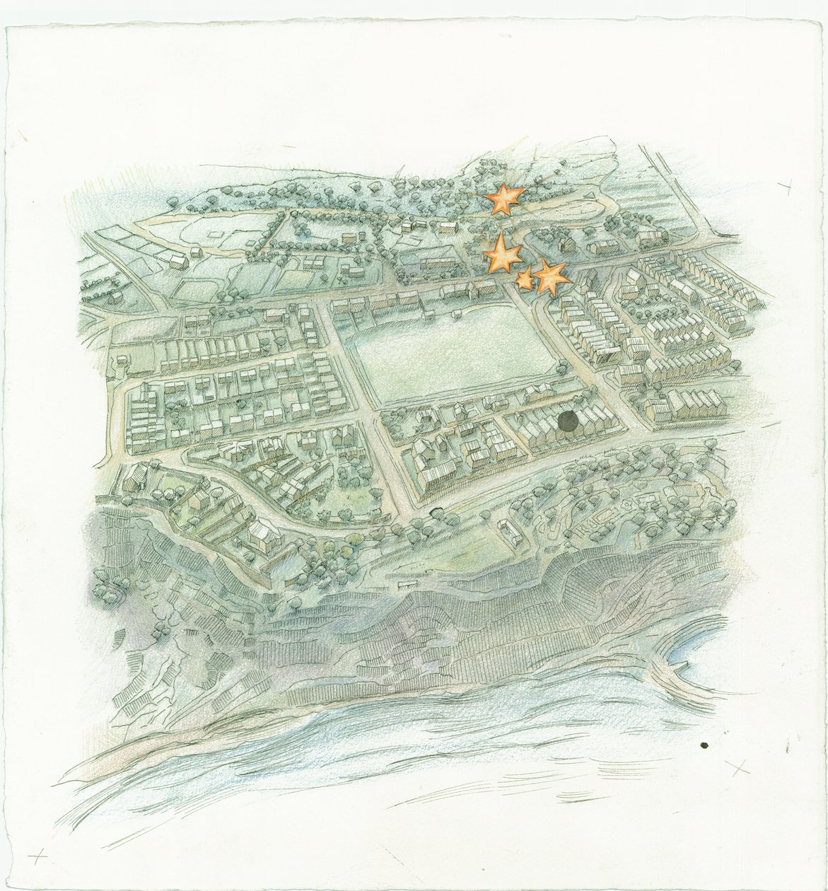 Bombardeio naval alemão de Scarborough, North Yorkshire, 1914 2014. de Judith Dobie