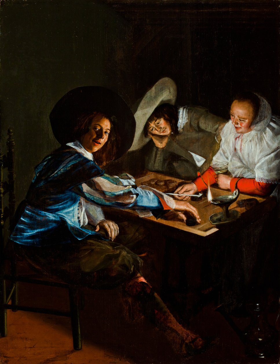 Um jogo de Tric-Trac, c.1630 de Judith Leyster