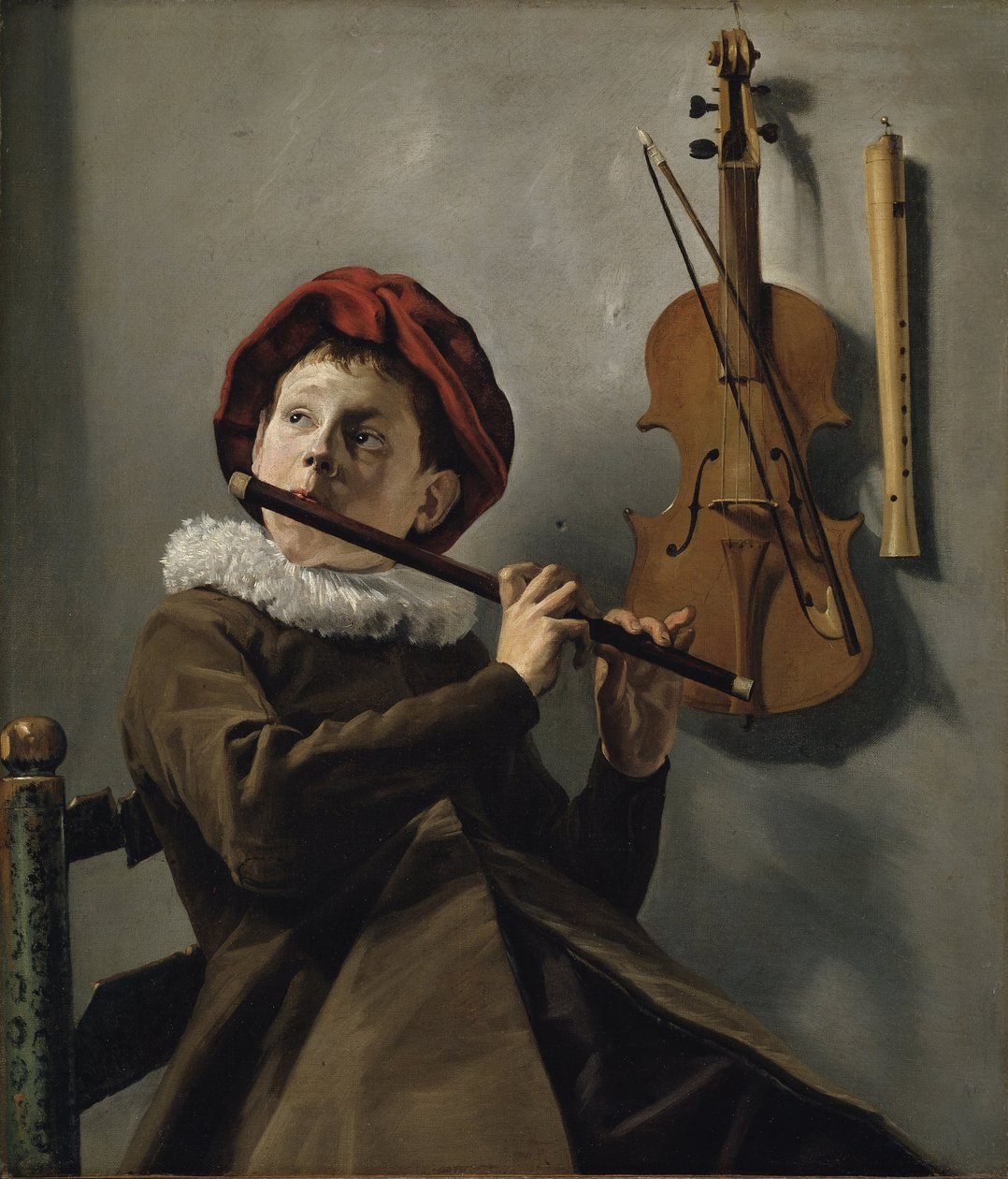 Menino tocando flauta de Judith Leyster