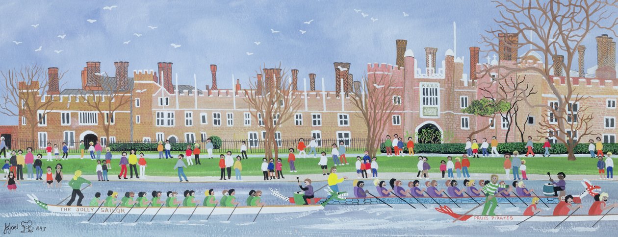 Corridas de barcos-dragão em Hampton Court, 1993 de Judy Joel